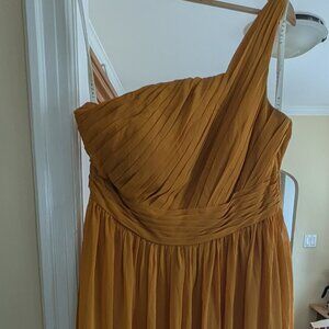 One Shoulder Floor-Length Azazie Bridesmaid Dress